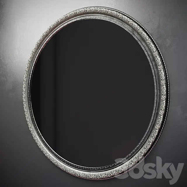 Round Mirror (baguette art.BR 1034-BK) 3DSMax File