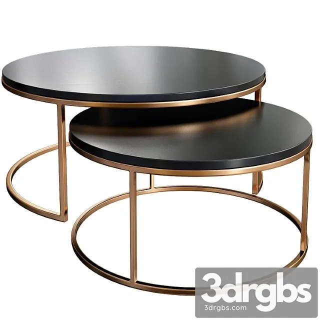 Round nesting coffee table 2 3dsmax Download