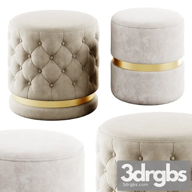 Round Ottomans by Inspire 3dsmax Download