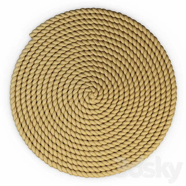 Round rug 3ds Max