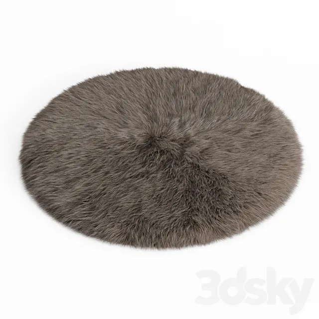 Round rug fur 3DSMax File