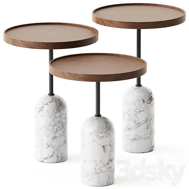 Round Side Tables Ekero by Porada 3ds Max