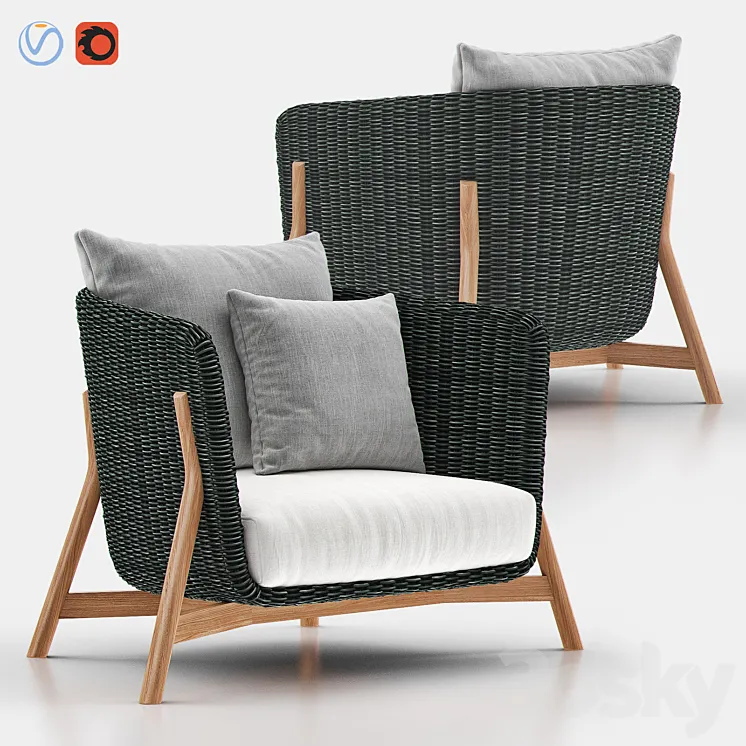 ROUND SILLON Armchair – POINT 3DS Max