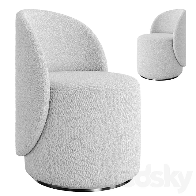 Round swivel chair NORDIC 3ds Max