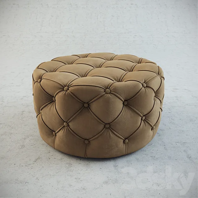Round Tufted Ottomans 3DSMax File