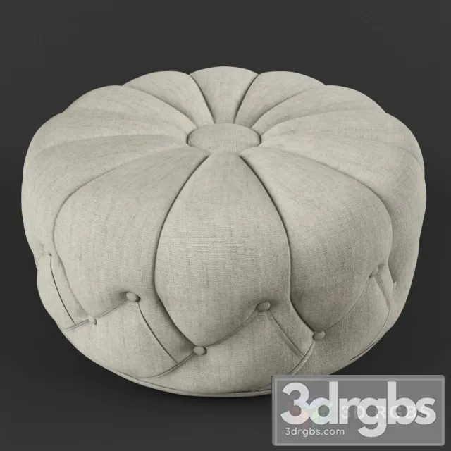 Round Tufted Pouf 3dsmax Download