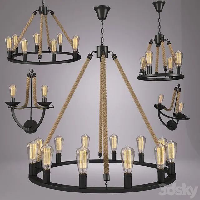 Round-type pendant lamp 3dsMax Model