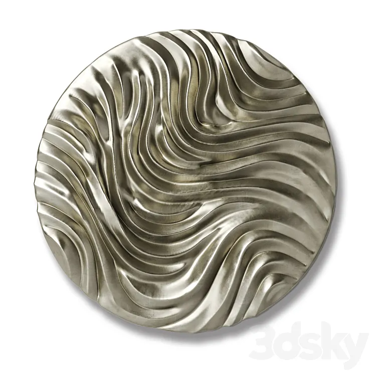 Round Wall panel Wave Circle wall panel 3DS Max