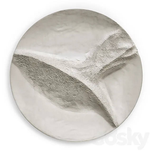 Round Wall panel Windhover Metal Plaster 3DSMax File