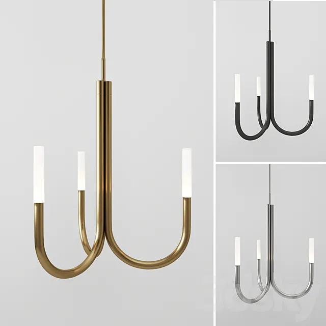 Rousseau Small Chandelier by Kelly Wearstler 3ds Max