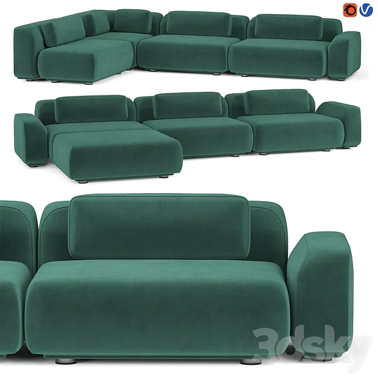 Rove Concepts Boden Sofa Sectional 3DS Max Model