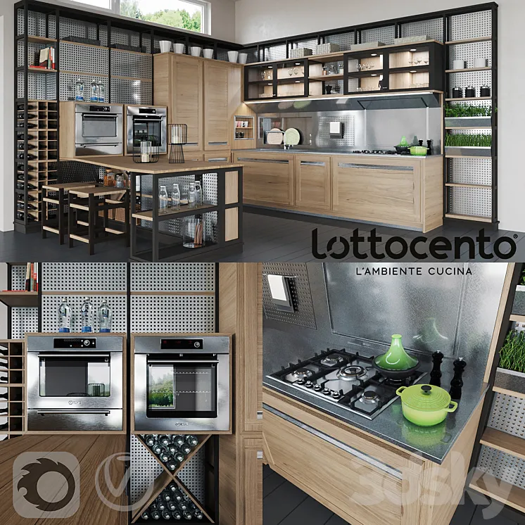 Roveretto kitchen by L'Ottocento 3DS Max