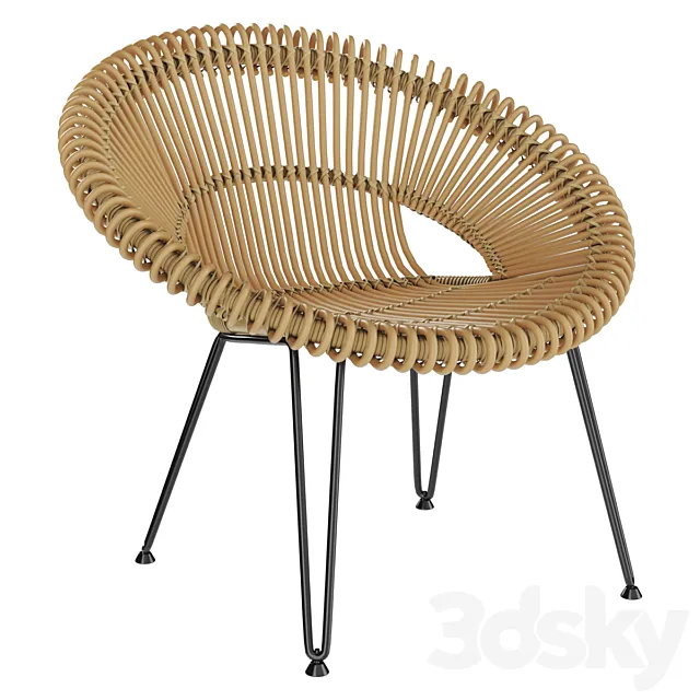 Roy Lounge Camel Chair 3ds Max