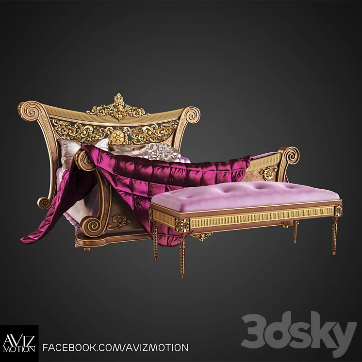Royal Bed 3DS Max
