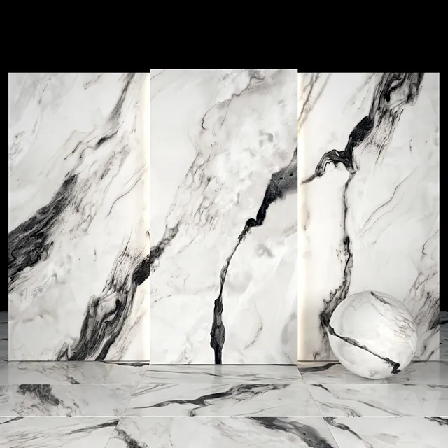 Royal Black Marble 02 3DS Max Model