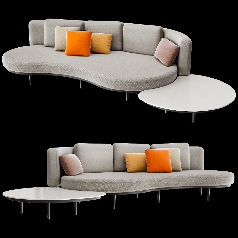 Royal Botania – Garden sofa and table ORGANIX LOUNGE 3 3ds Max