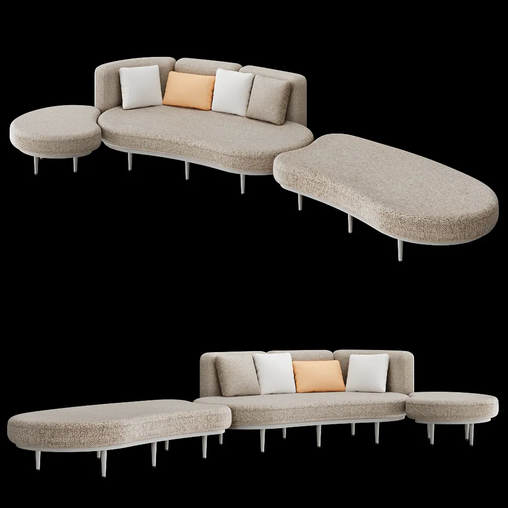 Royal Botania – Garden sofa ORGANIX LOUNGE 2 3ds Max