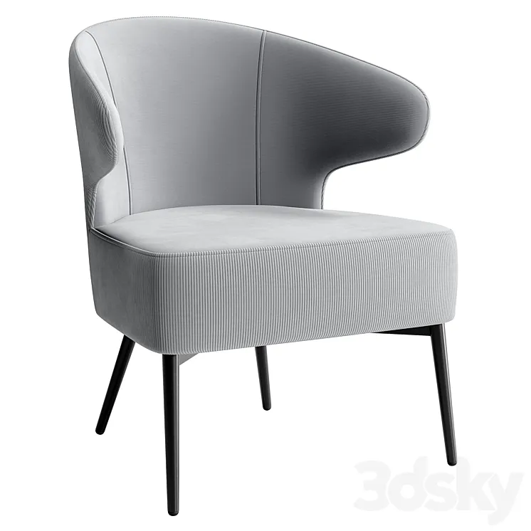 Royal Stripes armchair 3DS Max Model