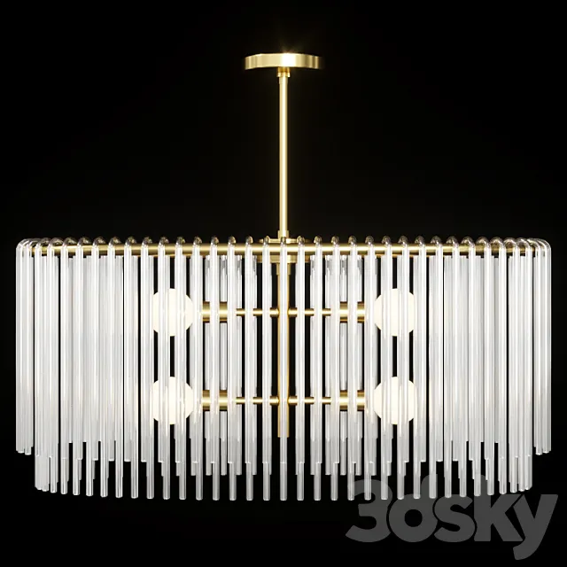 Royalton Oval Pendant Brass 3ds Max