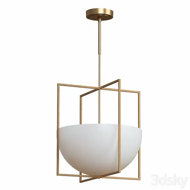 Royce 2 Light 18 inch Antique Brass Pendant Ceiling Light 3dsMax Model