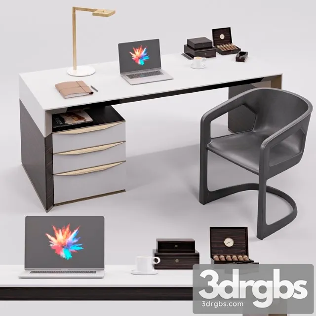 Rubelli notaro desk and minotti twombly 2 3dsmax Download