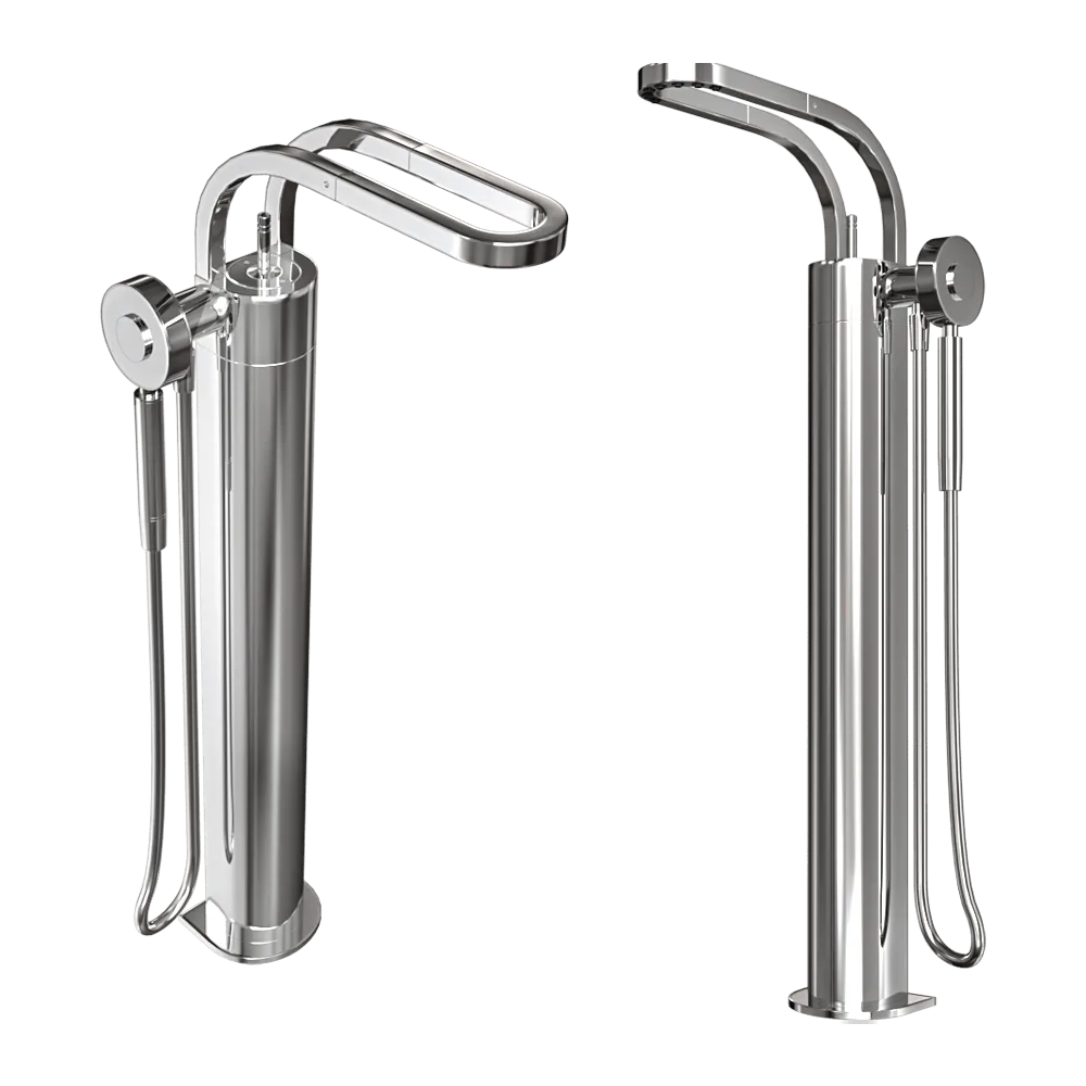 Rubinetterie treemme – Floor standing bathtub faucet RWIT 7003 CC 10 3ds Max