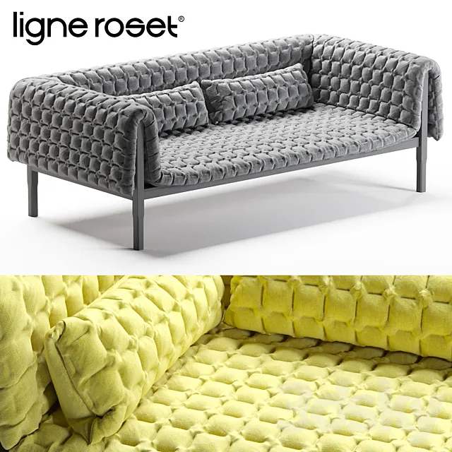 Ruche large settee low back 3ds Max