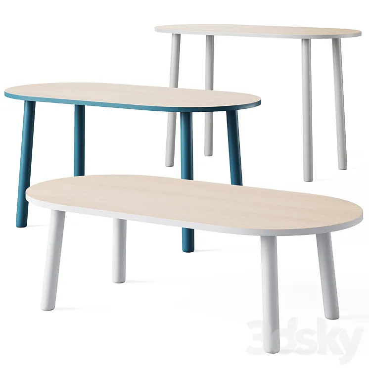 Rue Wood Kids Table by Crate and Barrel 3DS Max