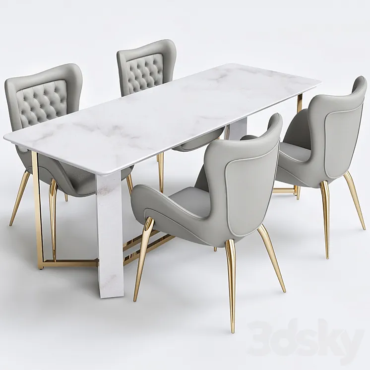 Rugiano Chair and table 3DS Max