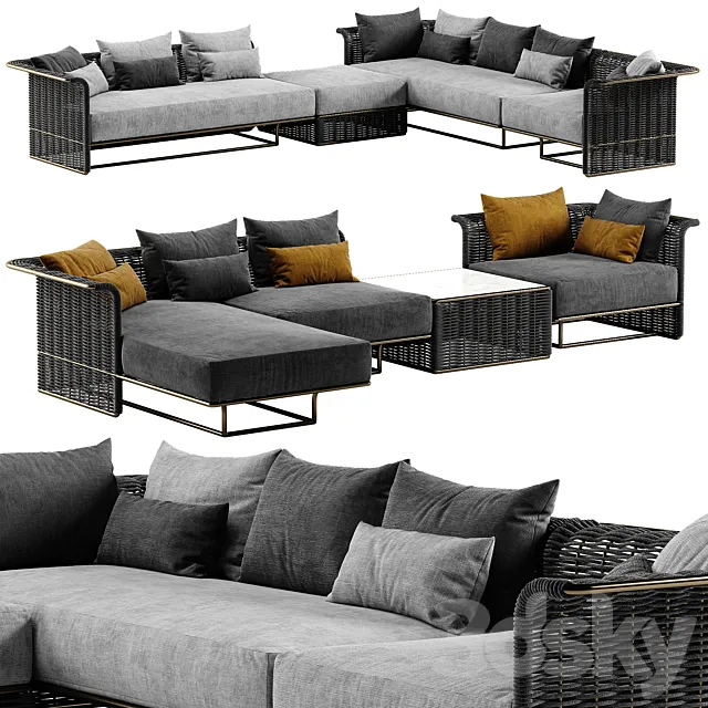 Rugiano Marina sectional sofa 3DSMax File