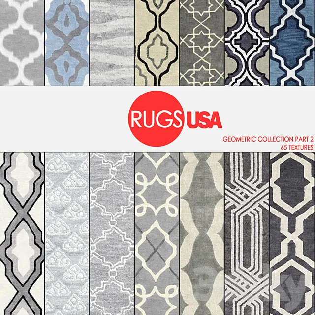 Rugs USA geometric collection part 2 3DS Max Model