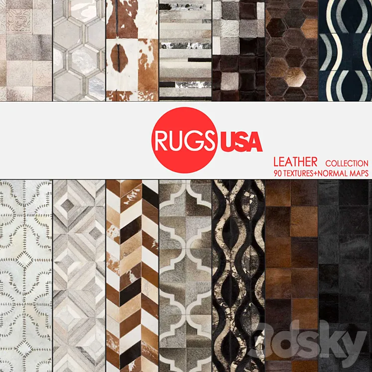 Rugs USA Leather collection 3DS Max
