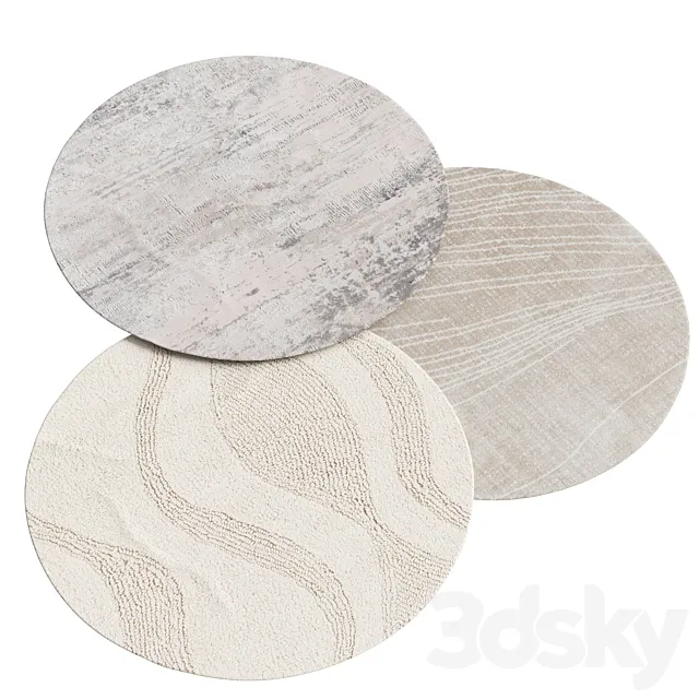 Rugvista round rug collection 3DS Max Model