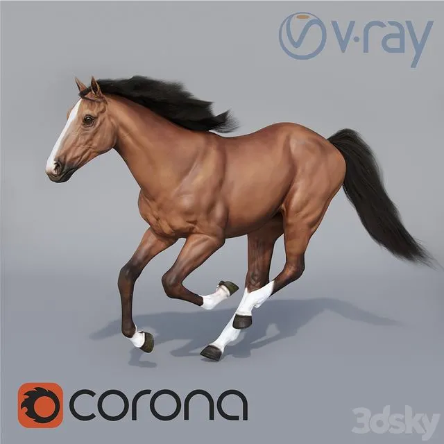 Running horse 3dsMax Model