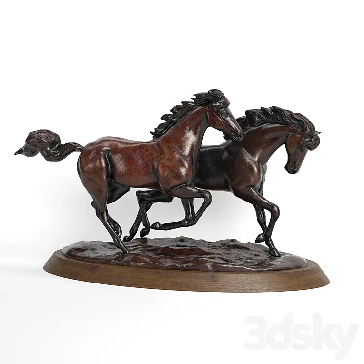 running horses 3DS Max Model