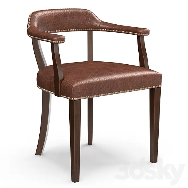 Rupert Bevan – Croft leather chair 3ds Max