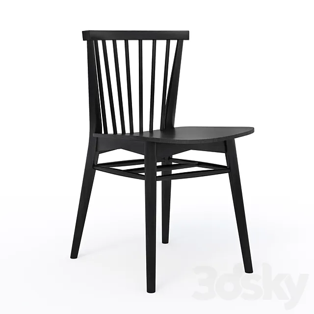 Rus Black Dining Chair 3ds Max