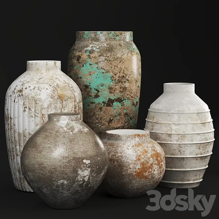 Rustic Concrete Vase 3DS Max