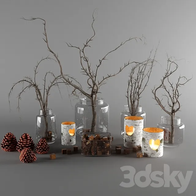 rustic decor set 3DS Max Model