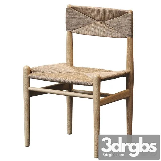 Rustic wood and woven chair – set 01