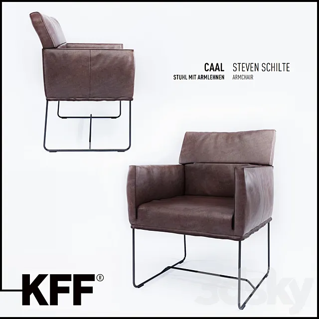 Saal Chair and table Artus factory KFF 3DS Max Model