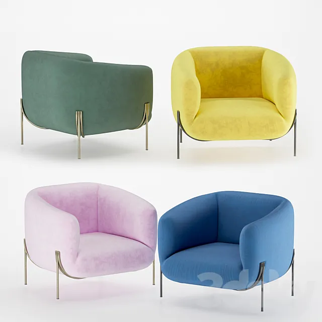 Saba Geo Armchair 3ds Max