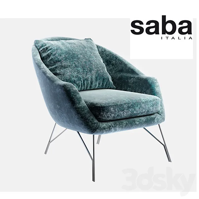 Saba Italia Chillout armchair 3DS Max Model