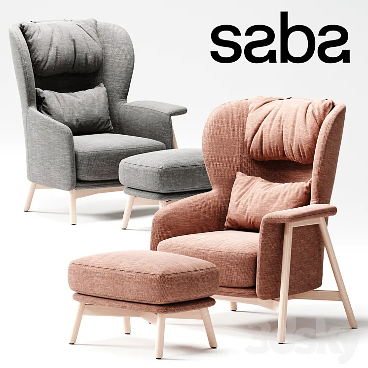 Saba Italia KEPI Armchair 3DS Max