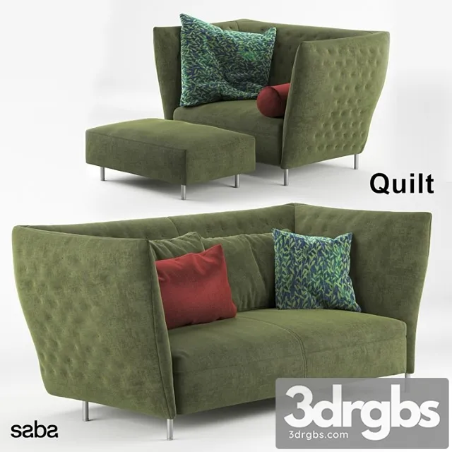 Sabana italia quilt sofa and armchair 2 3dsmax Download