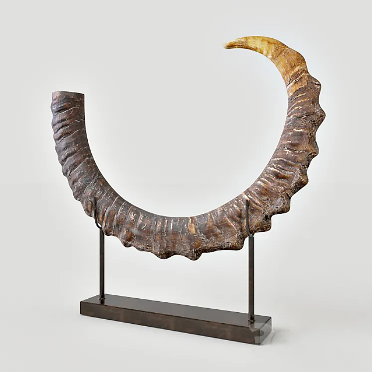 Sable Antelope Horn Sculpture 3DS Max