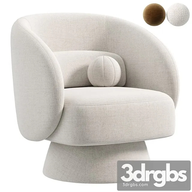 Saboor Upholstered Swivel Barrel Chair 2 3dsmax Download