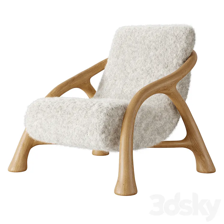 Saccomanno Dayot Yaka Oak Chair 3DS Max Model