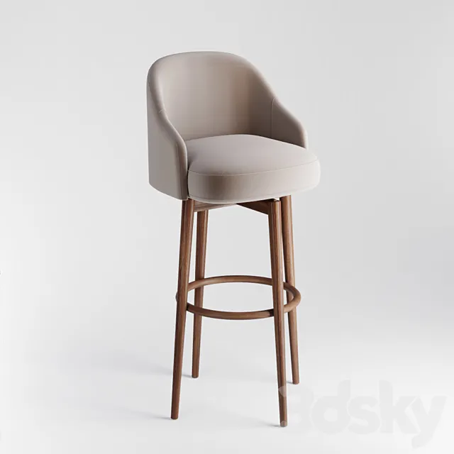 Saddle Bar + Counter Stools 3DS Max Model