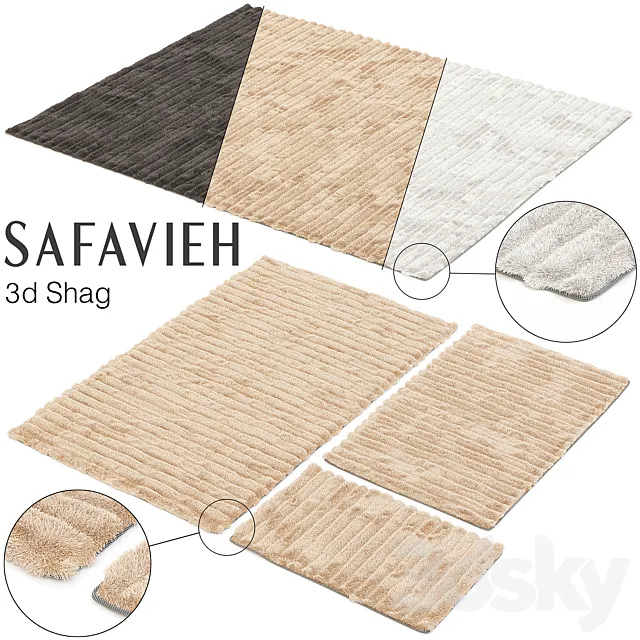 SAFAVIEH 3D SHAG SET 3DSMax File